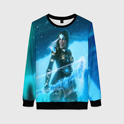 Свитшот женский Мороз, цвет: 3D-черный