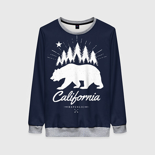 Женский свитшот California Republic / 3D-Меланж – фото 1