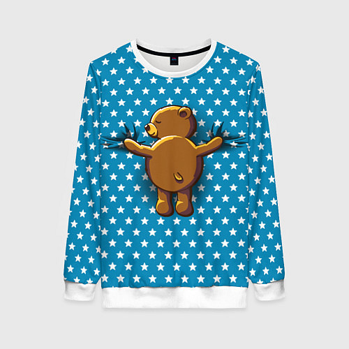 Женский свитшот Медвежьи объятия / 3D-Белый – фото 1