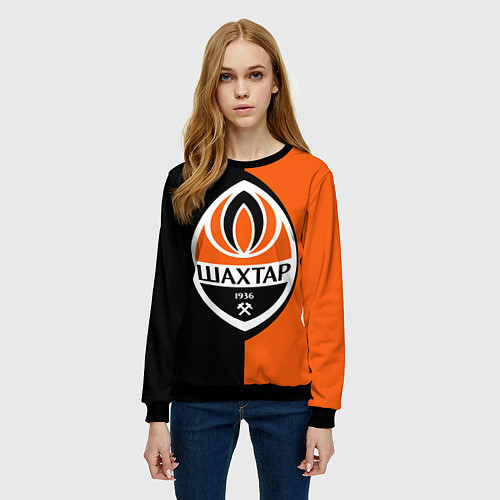 Женский свитшот ФК Шахтер Донецк / 3D-Черный – фото 3