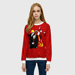 Свитшот женский Communist Party, цвет: 3D-белый — фото 2