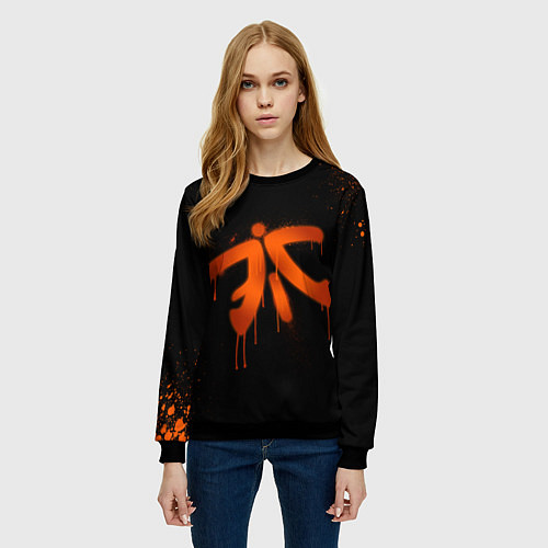 Женский свитшот Fnatic: Black collection / 3D-Черный – фото 3
