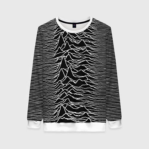 Женский свитшот Joy Division: Unknown Pleasures / 3D-Белый – фото 1