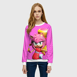 Свитшот женский Amy Rose, цвет: 3D-белый — фото 2