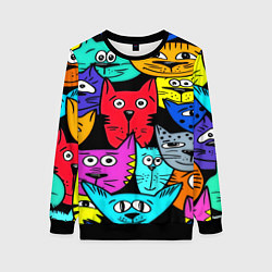 Женский свитшот Кошачьи мордочки