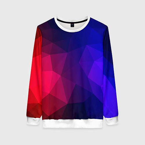 Женский свитшот Red&Blue / 3D-Белый – фото 1