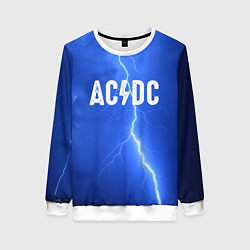 Свитшот женский AC/DC: Lightning, цвет: 3D-белый