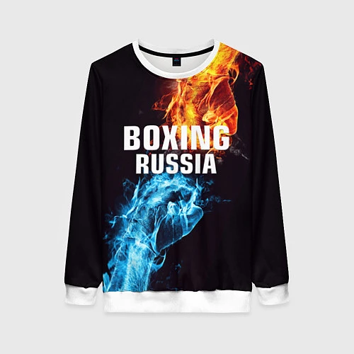 Женский свитшот Boxing Russia / 3D-Белый – фото 1