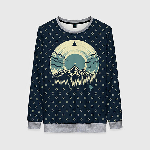 Женский свитшот Музыка гор / 3D-Меланж – фото 1