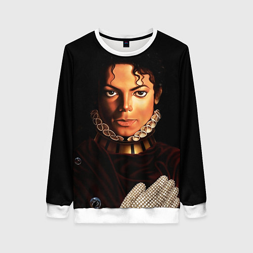 Женский свитшот Король Майкл Джексон / 3D-Белый – фото 1