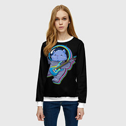 Свитшот женский Космокот, цвет: 3D-белый — фото 2