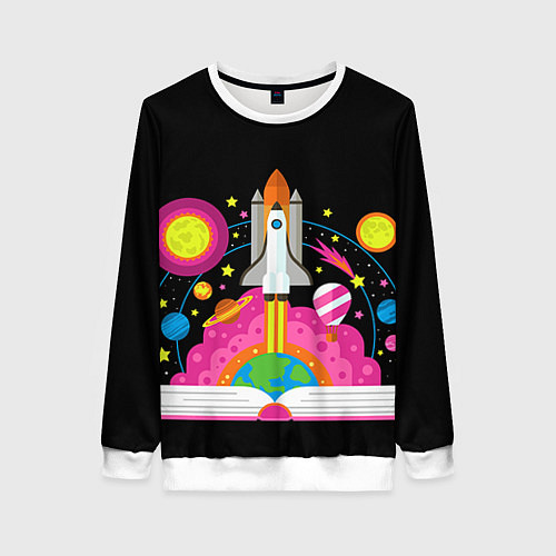 Женский свитшот Космос / 3D-Белый – фото 1