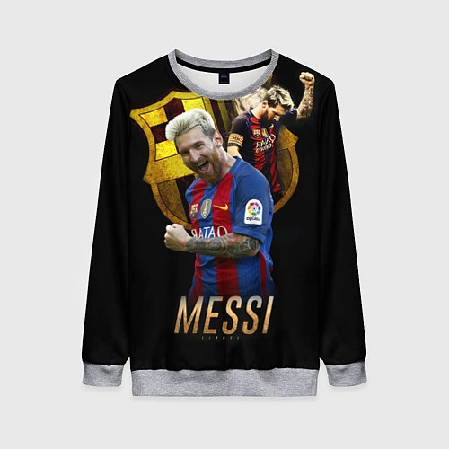 Женский свитшот Messi Star / 3D-Меланж – фото 1
