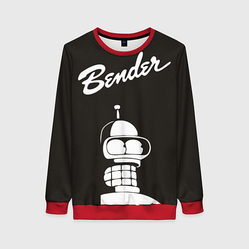 Женский свитшот Bender Retro / 3D-Красный – фото 1