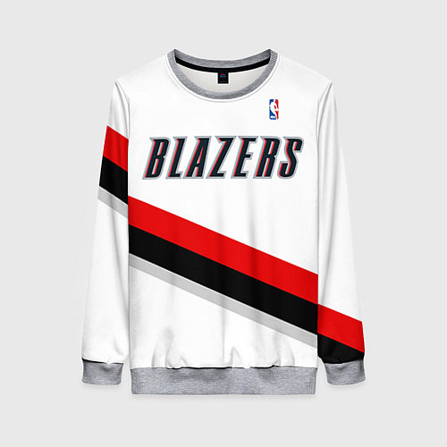 Женский свитшот Portland Trail Blazers / 3D-Меланж – фото 1