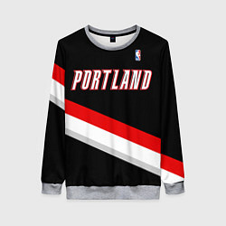 Свитшот женский Portland Trail Blazers, цвет: 3D-меланж