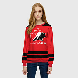 Свитшот женский Canada Team, цвет: 3D-красный — фото 2