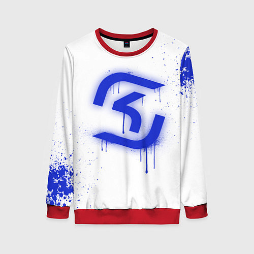 Женский свитшот SK Gaming: White collection / 3D-Красный – фото 1