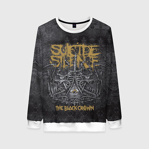 Женский свитшот Suicide Silence: The Black Crown / 3D-Белый – фото 1