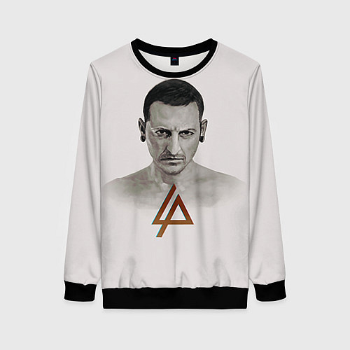 Женский свитшот Chester Bennington / 3D-Черный – фото 1