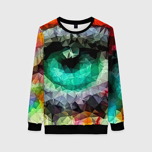 Женский свитшот Eyes swag / 3D-Черный – фото 1