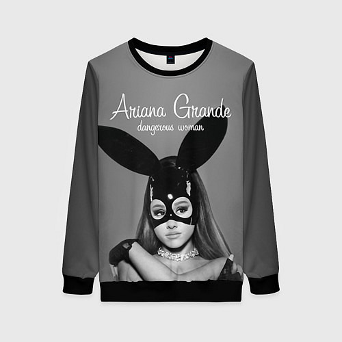 Женский свитшот Ariana Grande: Rabbit / 3D-Черный – фото 1