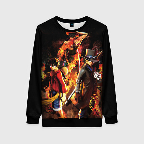 Женский свитшот Ван-Пис / 3D-Черный – фото 1