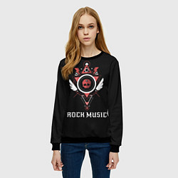 Свитшот женский Rock Music, цвет: 3D-черный — фото 2