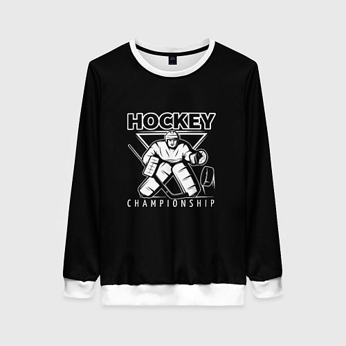 Женский свитшот Hockey Championship / 3D-Белый – фото 1