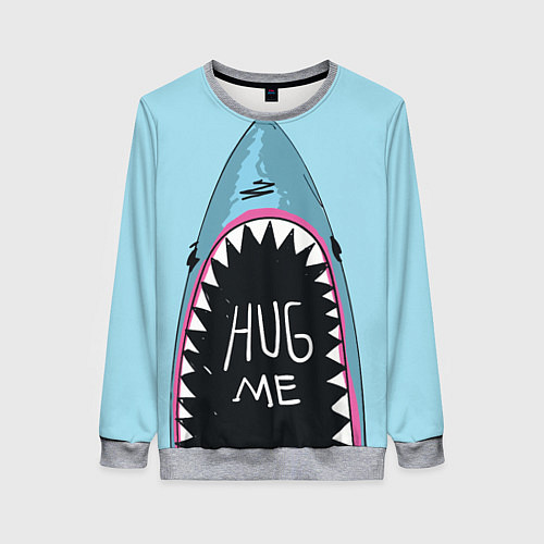 Женский свитшот Shark: Hug me / 3D-Меланж – фото 1