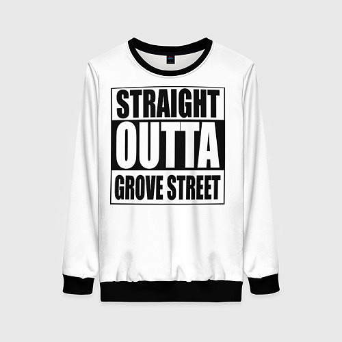 Женский свитшот Straight Outta Grove Street / 3D-Черный – фото 1