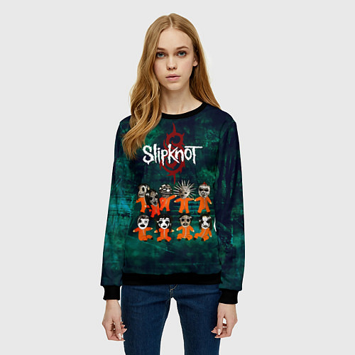Женский свитшот Группа Slipknot / 3D-Черный – фото 3