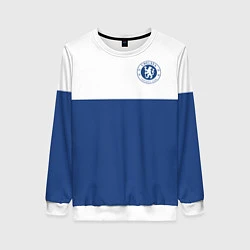 Свитшот женский Chelsea FC: Light Blue, цвет: 3D-белый