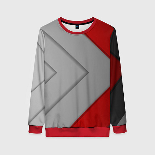 Женский свитшот Gray arrows / 3D-Красный – фото 1