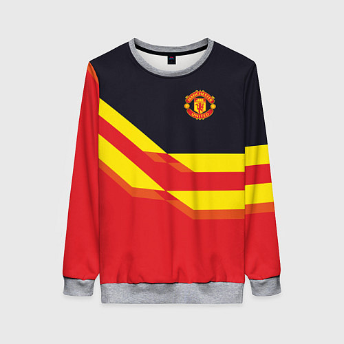 Женский свитшот Man United FC: Red style / 3D-Меланж – фото 1