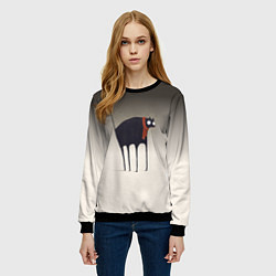 Свитшот женский Первый снег, цвет: 3D-черный — фото 2