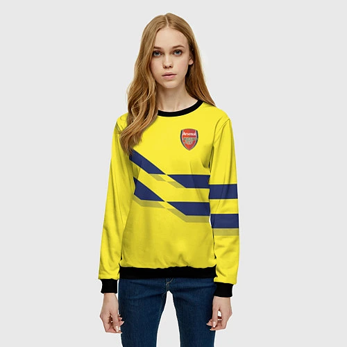 Женский свитшот Arsenal FC: Yellow style / 3D-Черный – фото 3