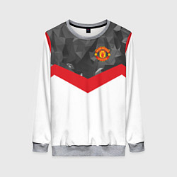 Женский свитшот Man United FC: Grey Polygons