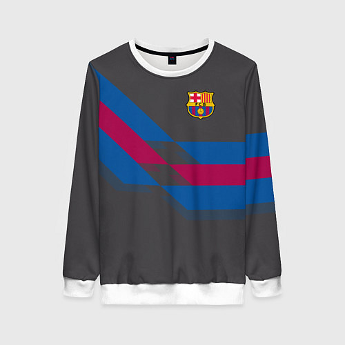 Женский свитшот Barcelona FC: Dark style / 3D-Белый – фото 1