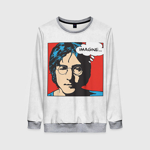 Женский свитшот John Lennon: Imagine / 3D-Меланж – фото 1