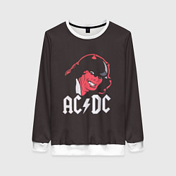Свитшот женский AC/DC Devil, цвет: 3D-белый