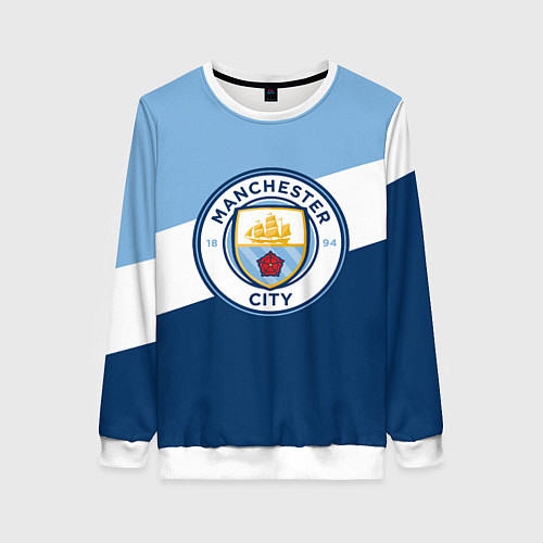 Женский свитшот FC Manchester City: Colors / 3D-Белый – фото 1