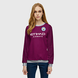 Свитшот женский Man City FC: Away 17/18, цвет: 3D-меланж — фото 2