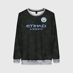 Свитшот женский Man City FC: Black 17/18, цвет: 3D-меланж