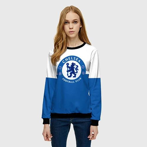 Женский свитшот Chelsea FC: Duo Color / 3D-Черный – фото 3