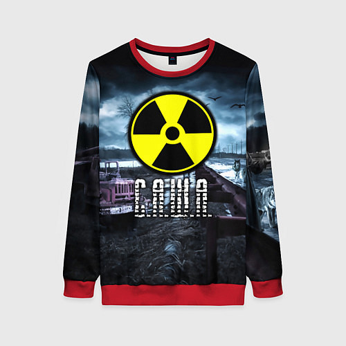Женский свитшот S.T.A.L.K.E.R: Саша / 3D-Красный – фото 1