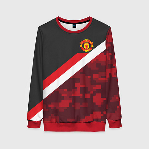 Женский свитшот Man UTD FC: Sport Camo / 3D-Красный – фото 1