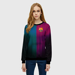 Свитшот женский Barcelona FC: Abstract 2018, цвет: 3D-черный — фото 2