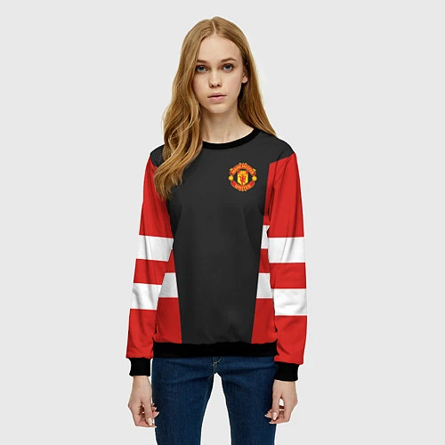 Женский свитшот Man UTD FC: Vintage 2018 / 3D-Черный – фото 3