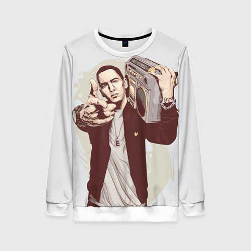 Женский свитшот Eminem: Street Music / 3D-Белый – фото 1
